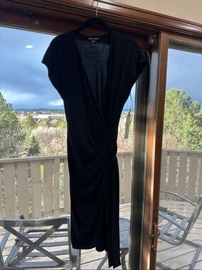 Maggy London Black Twist-Knot Midi Dress